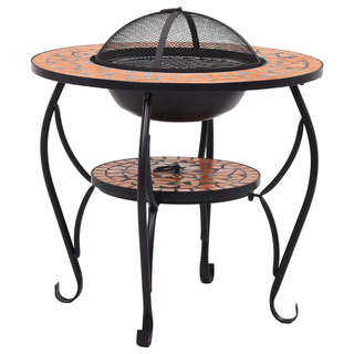 vidaXL Mosaic Fire Pit Table Terracotta 68 cm Ceramic - Giant Lobelia