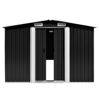 Garden Shed Anthracite 257x990x181 cm Galvanised steel - Giant Lobelia