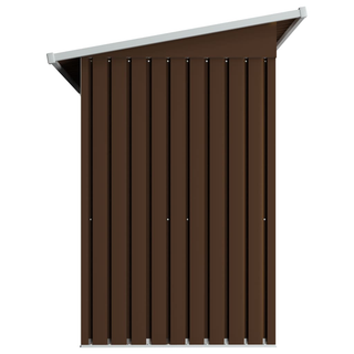 vidaXL Garden Storage Shed Brown 194x121x181 cm Steel - Giant Lobelia