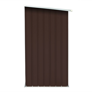 vidaXL Garden Log Storage Shed Galvanised Steel 163x83x154 cm Brown - Giant Lobelia