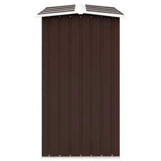 vidaXL Garden Log Storage Shed Galvanised Steel 330x92x153 cm Brown - Giant Lobelia