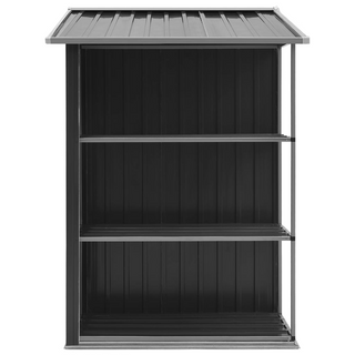 Garden Shed with Rack Anthracite 205x130x183 cm Iron - Giant Lobelia