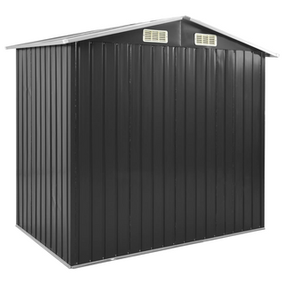 Garden Shed with Rack Anthracite 205x130x183 cm Iron - Giant Lobelia