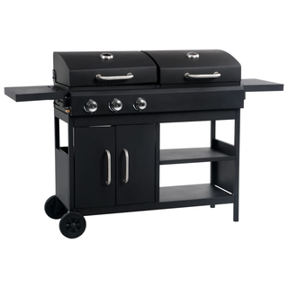 Gas Charcoal Combo Grill with 3 Burners - Giant Lobelia