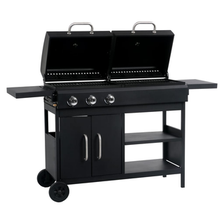 Gas Charcoal Combo Grill with 3 Burners - Giant Lobelia