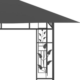 Gazebo with Mosquito Net 4x3x2.73 m Anthracite 180 g/m² - Giant Lobelia