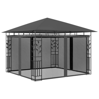 Gazebo with Mosquito Net 3x3x2.73 m Anthracite 180 g/m² - Giant Lobelia