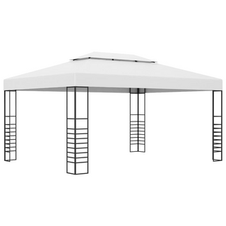 Garden Gazebo Powder-Coated Steel 4x3x2.7 m White - Giant Lobelia