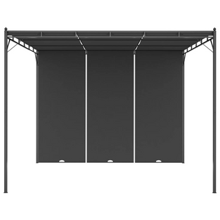 Garden Gazebo with Side Curtain 3x3x2.25 m Anthracite - Giant Lobelia