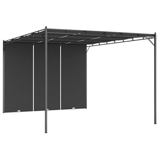 Garden Gazebo with Side Curtain 4x3x2.25 m Anthracite - Giant Lobelia