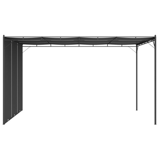 Garden Gazebo with Side Curtain 4x3x2.25 m Anthracite - Giant Lobelia