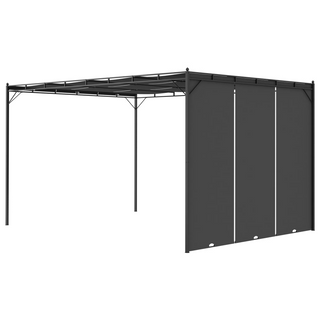 Garden Gazebo with Side Curtain 4x3x2.25 m Anthracite - Giant Lobelia