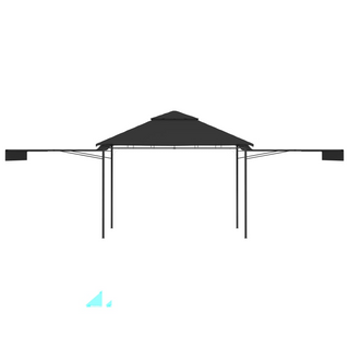 Gazebo with Double Extending Roofs 3x3x2.75 m Anthracite 180g/m² - Giant Lobelia