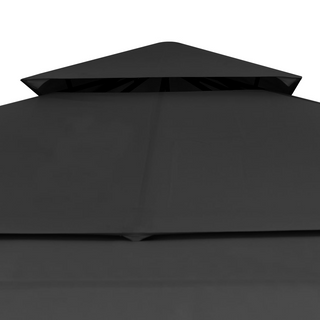 Gazebo with Double Extending Roofs 3x3x2.75 m Anthracite 180g/m² - Giant Lobelia