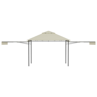 Gazebo with Double Extended Roofs 3x3x2.75 m Cream 180 g/m² - Giant Lobelia