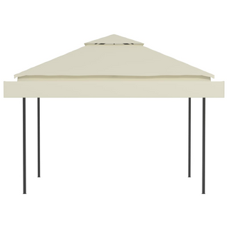 Gazebo with Double Extended Roofs 3x3x2.75 m Cream 180 g/m² - Giant Lobelia