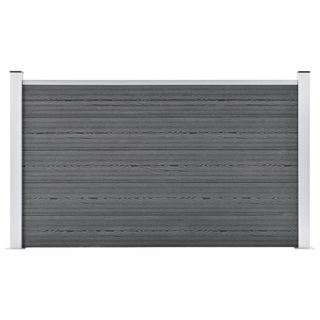 vidaXL Garden Fence WPC 180x105 cm Grey - Giant Lobelia