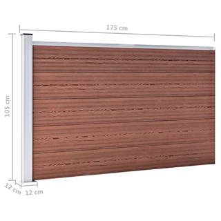 Garden Fence WPC 175x105 cm Brown - Giant Lobelia