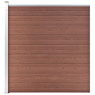 Garden Fence WPC 175x186 cm Brown - Giant Lobelia