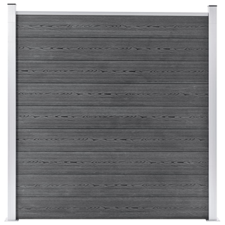 Garden Fence WPC 180x186 cm Grey - Giant Lobelia