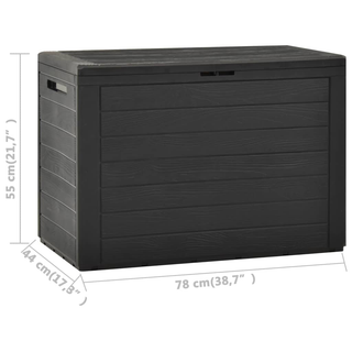 vidaXL Garden Storage Box Anthracite 78x44x55 cm - Giant Lobelia