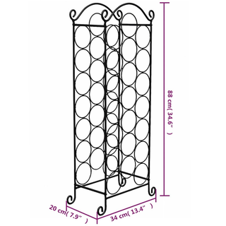 Wine Rack for 21 Bottles Metal - Giant Lobelia