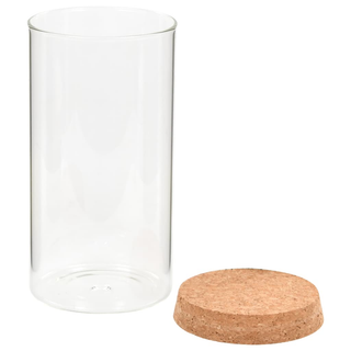 vidaXL Storage Glass Jars with Cork Lid 6 pcs 1400 ml - Giant Lobelia