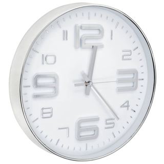 vidaXL Wall Clock 30 cm Silver - Giant Lobelia