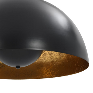 Ceiling Lamps 2 pcs Black and Gold Semi-spherical 40 cm E27 - Giant Lobelia