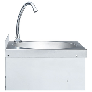 Hand Wash Sink with Faucet and Soap Dispenser Stainless Steel - Giant Lobelia