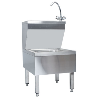 vidaXL Commercial Hand Wash Sink with Faucet Freestanding Stainless Steel - Giant Lobelia