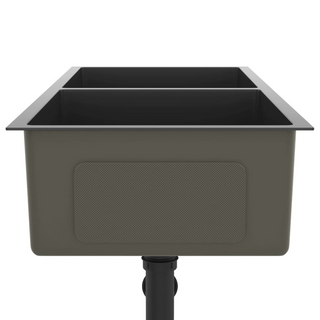 vidaXL Handmade Kitchen Sink Black Stainless Steel - Giant Lobelia