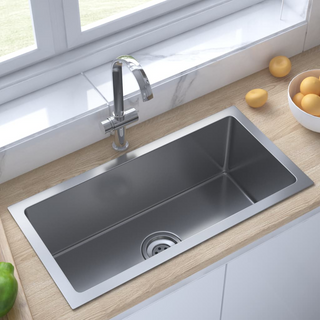 vidaXL Handmade Kitchen Sink Stainless Steel - Giant Lobelia