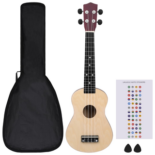 Soprano Ukulele Set with Bag for Kids Light Wood 23" - Giant Lobelia