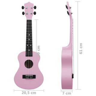 Soprano Ukulele Set with Bag for Kids Pink 23" - Giant Lobelia