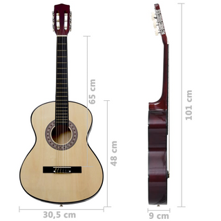 vidaXL Classical Guitar for Beginner 4/4 39 Basswood - Giant Lobelia