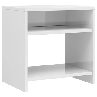 Bedside Cabinet High Gloss White 40x30x40 cm Engineered Wood - Giant Lobelia