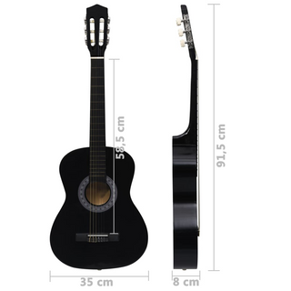 Classical Guitar for Beginner and Kids Black 3/4 36" - Giant Lobelia