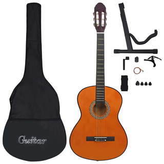 12 Piece Classical Guitar Beginner Set 4/4 39" - Giant Lobelia