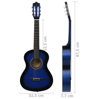 Classical Guitar for Beginner and Kids Blue 1/2 34" - Giant Lobelia