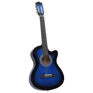 Western Classical Cutaway Guitar with 6 Strings Blue Shaded 38 - Giant Lobelia