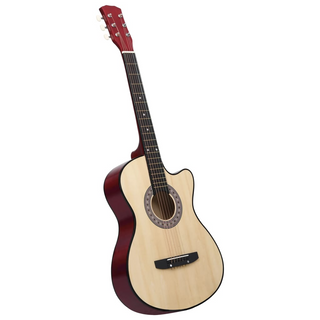 Western Acoustic Cutaway Guitar with 6 Strings 38 Basewood - Giant Lobelia