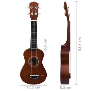 Soprano Ukulele Set with Bag for Kids Dark Wood 21" - Giant Lobelia