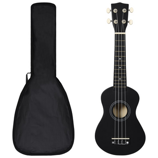 Soprano Ukulele Set with Bag for Kids Black 21" - Giant Lobelia