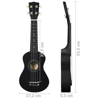 Soprano Ukulele Set with Bag for Kids Black 21" - Giant Lobelia