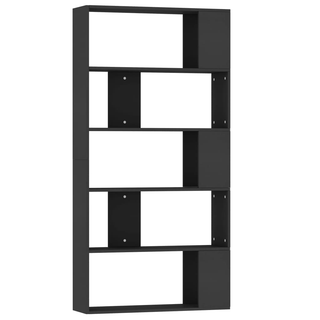 Book Cabinet/Room Divider Black 80x24x159 cm Engineered Wood - Giant Lobelia