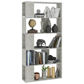 Book Cabinet/Room Divider Concrete Grey 80x24x159 cm Engineered Wood - Giant Lobelia