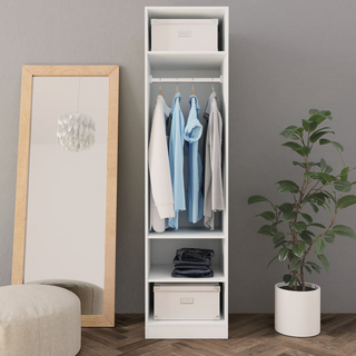 vidaXL Wardrobe White 50x50x200 cm Engineered Wood - Giant Lobelia