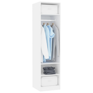 vidaXL Wardrobe White 50x50x200 cm Engineered Wood - Giant Lobelia