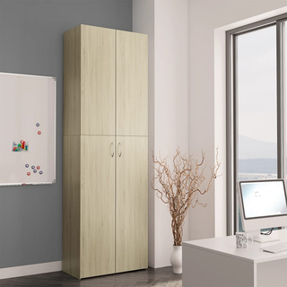 vidaXL Office Cabinet Sonoma Oak 60x32x190 cm Engineered Wood - Giant Lobelia